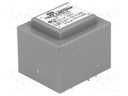 Transformer: encapsulated; 2.4VA; 230VAC; 15V; 15V; 0.08A; 0.08A