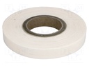 Tape: heat transfer; W: 25mm; L: 30m; D: 0.5mm; 3W/mK; white; acrylic