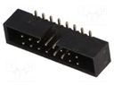 Socket; IDC; male; PIN: 16; vertical; SMT; gold flash; 2mm