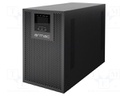 Power supply: UPS; 2kW; 2kVA; 208÷240V; 418x190x322mm; 9Ah; 6h