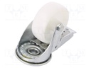 Transport wheel; Ø: 80mm; W: 30mm; H: 107mm; torsional with lock