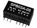 Converter: DC/DC; 3W; Uin: 9÷18V; 5VDC; Iout: 600mA; SIP; 4.8g; 100kHz