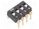Switch: DIP-SWITCH; Poles number: 4; OFF-ON; 0.025A/24VDC; Pos: 2/4