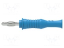 Connector: 4mm banana; plug; 36A; 30VAC; 60VDC; blue; non-insulated