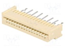 Connector: FFC (FPC); straight; PIN: 16; NON-ZIF; THT; tinned; 20mΩ