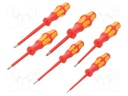 Screwdrivers; Pcs: 6; The set contains: screwdrivers hanger
