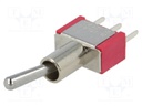 Switch: toggle; Pos: 2; SPDT; ON-ON; 5A/125VAC; 5A/28VDC; -30÷85°C