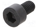 Screw; M5x8; 0.8; Head: cheese head; imbus; HEX 4mm; steel; DIN: 912