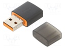 PC extension card: WiFi network; USB A plug; USB 2.0; black