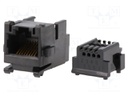 Socket; RJ45; PIN: 8; Cat: 5e; Layout: 8p8c; IDC