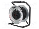 Extension lead; reel,with non-rotating sockets; Sockets: 4; 30m