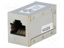 Coupler; Cat: 6a; shielded; Layout: 8p8c; RJ45 socket,both sides