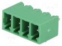 Pluggable terminal block; 3.81mm; ways: 4; straight; socket; male
