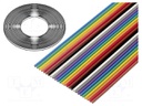Wire: ribbon; 1.27mm; stranded; Cu; 18x26AWG; unshielded; PVC; 49V