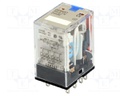 Relay: electromagnetic; 4PDT; Ucoil: 24VDC; 5A/220VAC; 5A/24VDC
