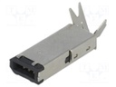 Plug; IEEE1394; for cable; soldering; PIN: 6; straight; shielded