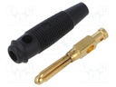 Connector: 4mm banana; plug; 30A; 30VAC; 60VDC; black; 60mm