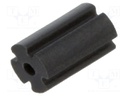 Spacer sleeve; LED; Øout: 3mm; ØLED: 3mm; black; UL94V-0; Mat: PVC