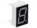 Display: LED; 7-segment; 13.2mm; 0.52"; No.char: 1; red; 6÷12mcd