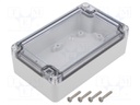 Enclosure: multipurpose; X: 75mm; Y: 125mm; Z: 37mm; ZP; ABS; IP67