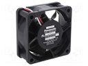 Fan: DC; axial; 12VDC; 60x60x25mm; 28.8m3/h; 23.5dBA; ball bearing