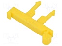 Mounting clamp; DIN rail,snap fastener; Colour: yellow