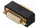 Adapter; DVI-I (24+5) socket,DVI-I (24+5) plug; black