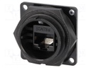 Socket; RJ45; DC; PIN: 8; Cat: 5e; Layout: 8p8c; Locking: bayonet; IDC