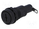 Fuse holder; cylindrical fuses; 5x20mm; 10A; Mounting: on panel