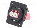 Connector: fiber optic; coupler; single mode duplex (SM)