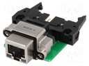 Socket; adapter; PIN: 8; with LED; gold-plated; Layout: 8p8c; IP68