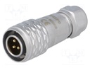 Plug; male; SF12; PIN: 3; IP67; 4÷6.5mm; 13A; soldering; for cable