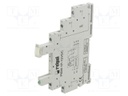 Socket; 6A; for DIN rail mounting; IP20; 98.5x6.2x85.5mm; 12VDC