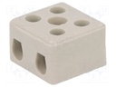 Terminal block; screw terminal; ways: 2; 10mm2; terminals: 4; 750V