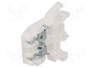Splice terminal: rail; 0.5÷4mm2; ways: 1; terminals: 2; white; 690V