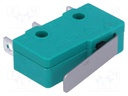 Microswitch SNAP ACTION; with lever; SPDT; 5A/250VAC; ON-(ON)