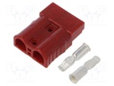 Connector: DC supply; plug; hermaphrodite; AXC50; 600V; PIN: 2; red