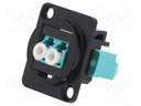 Connector: fiber optic; coupler; single mode duplex (SM)
