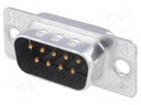 D-Sub; PIN: 9; plug; HD 20; male; soldering; gold flash