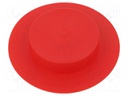 Plugs; Body: red; Out.diam: 97.9mm; H: 24mm; Mat: LDPE; Shape: round