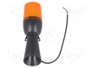 Signaller: lighting-sound; 12÷24VDC; Colour: yellow; IP65; 250mA