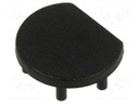 Cap for LED profiles; black; ABS; Pcs: 20; PEN12