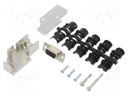 D-Sub; PIN: 15; plug; female; angled 90°; soldered; for cable; black