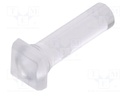 Fiber for LED; 5.8x5.8mm; L: 16.75mm; square; Front: flat; straight