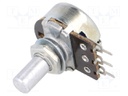 Potentiometer: shaft; single turn; 10kΩ; 200mW; ±20%; THT; 6mm