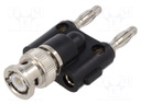 Adapter; 3A; 56.1mm; banana 4mm plug x2,BNC socket; 50Ω