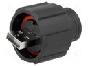 Plug; USB A; for cable; soldering; straight; IP67