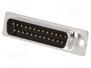 D-Sub; PIN: 25; plug; male; stamped and formed contacts; soldering