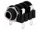 Socket; Jack 6,35mm; female; mono; with on/off switch; angled 90°