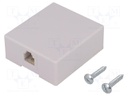 Socket; RJ11; Layout: 6p4c; surface-mounted,screw; H: 57mm; W: 50mm